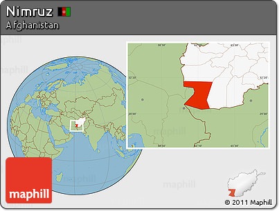 Savanna Style Location Map of Nimruz, highlighted country