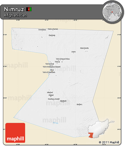 Classic Style Map of Nimruz, single color outside