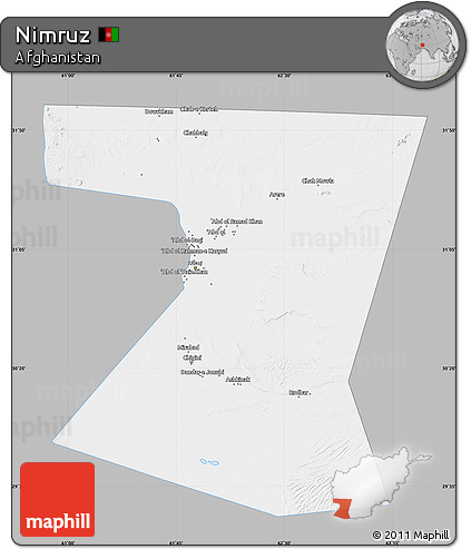Gray Map of Nimruz, single color outside