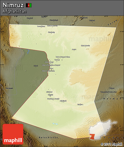 Physical Map of Nimruz, darken