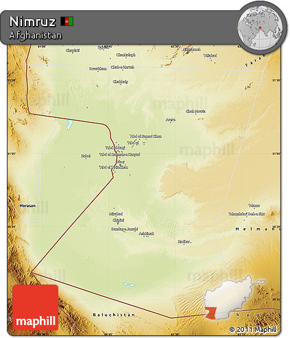 Physical Map of Nimruz