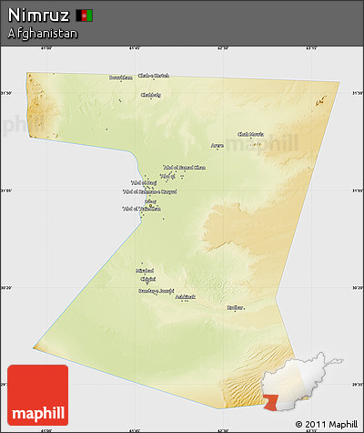 Physical Map of Nimruz, single color outside