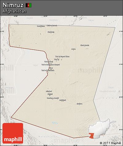 Shaded Relief Map of Nimruz, lighten