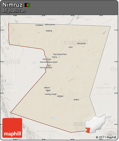 Shaded Relief Map of Nimruz, lighten