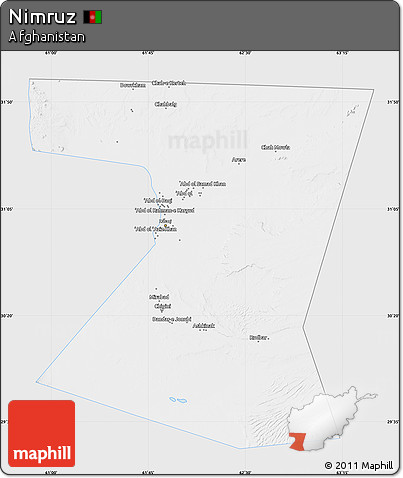 Silver Style Map of Nimruz, single color outside