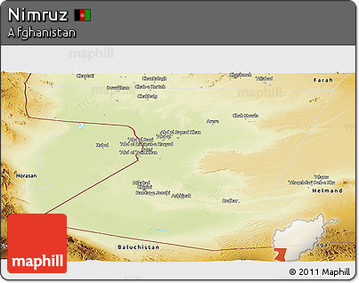 Physical Panoramic Map of Nimruz