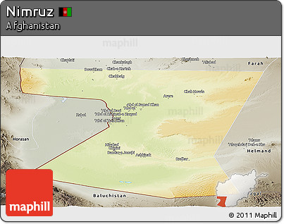 Physical Panoramic Map of Nimruz, semi-desaturated
