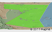 Political Panoramic Map of Nimruz, semi-desaturated