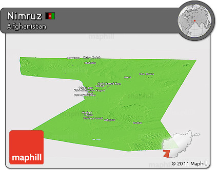 Political Panoramic Map of Nimruz, single color outside