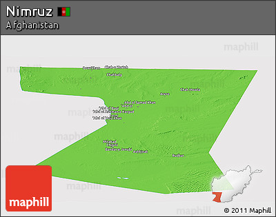 Political Panoramic Map of Nimruz, single color outside