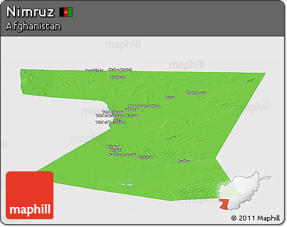 Political Panoramic Map of Nimruz, single color outside