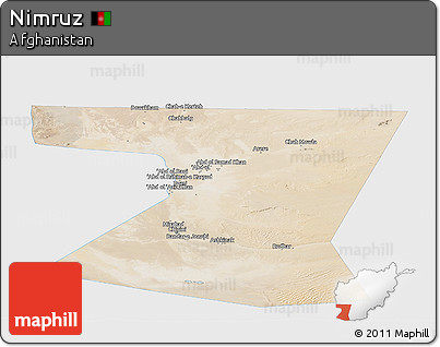 Satellite Panoramic Map of Nimruz, single color outside