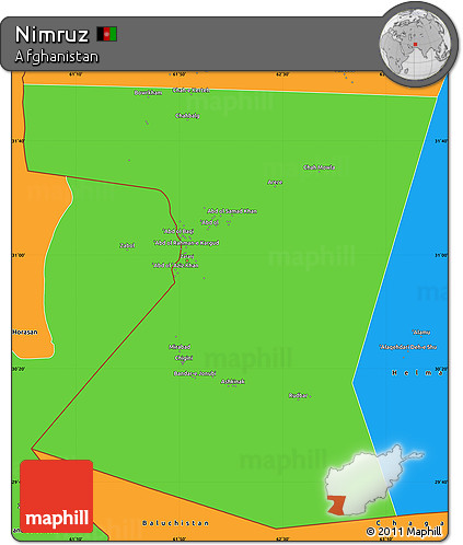 Political Simple Map of Nimruz