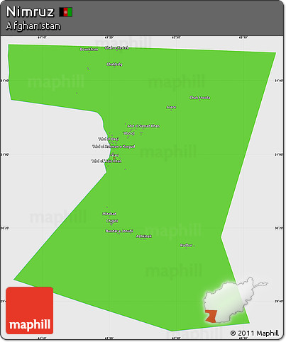 Political Simple Map of Nimruz, single color outside