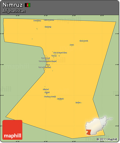 Savanna Style Simple Map of Nimruz, cropped outside