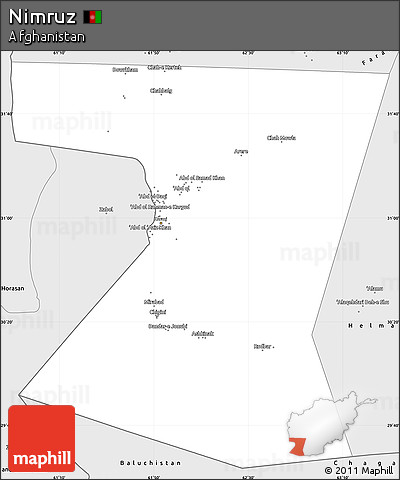 Silver Style Simple Map of Nimruz