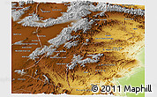 Physical Panoramic Map of Paktia