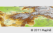 Physical Panoramic Map of Afghanistan