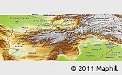 Physical Panoramic Map of Afghanistan