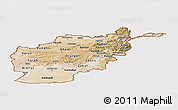 Satellite Panoramic Map of Afghanistan, cropped outside