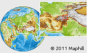 Physical Location Map of Parvan, within the entire country