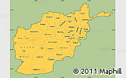 Savanna Style Simple Map of Afghanistan, cropped outside