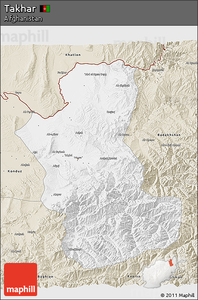 Classic Style 3D Map of Takhar