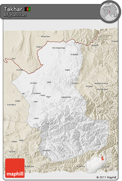 Classic Style 3D Map of Takhar