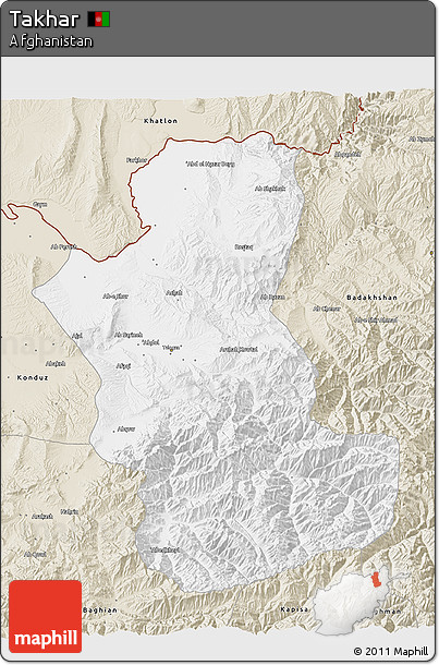 Classic Style 3D Map of Takhar
