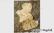 Satellite 3D Map of Takhar, darken