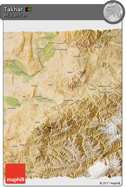 Satellite 3D Map of Takhar