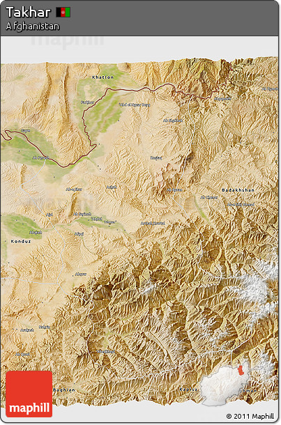 Satellite 3D Map of Takhar