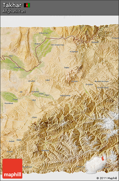 Satellite 3D Map of Takhar