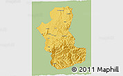 Savanna Style 3D Map of Takhar, single color outside