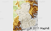 Shaded Relief 3D Map of Takhar, physical outside