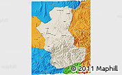 Shaded Relief 3D Map of Takhar, political outside