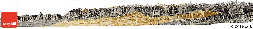Satellite Horizon Map of Takhar, darken, semi-desaturated