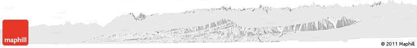 Silver Style Horizon Map of Takhar, single color outside