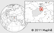 Blank Location Map of Takhar, highlighted country, within the entire country