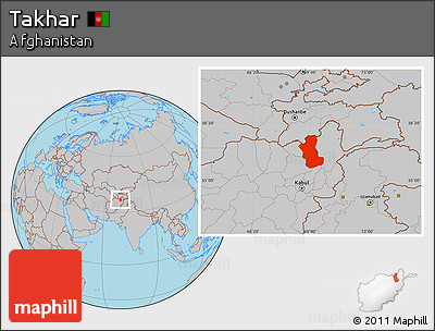 Gray Location Map of Takhar