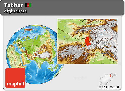 Physical Location Map of Takhar