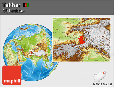 Physical Location Map of Takhar