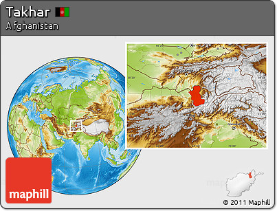 Physical Location Map of Takhar