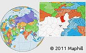 Political Location Map of Takhar, highlighted country