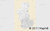 Classic Style Map of Takhar, single color outside