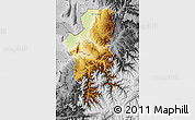 Physical Map of Takhar, desaturated