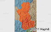 Political Map of Takhar, semi-desaturated