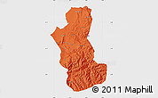 Political Map of Takhar, single color outside