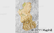 Satellite Map of Takhar, lighten, desaturated