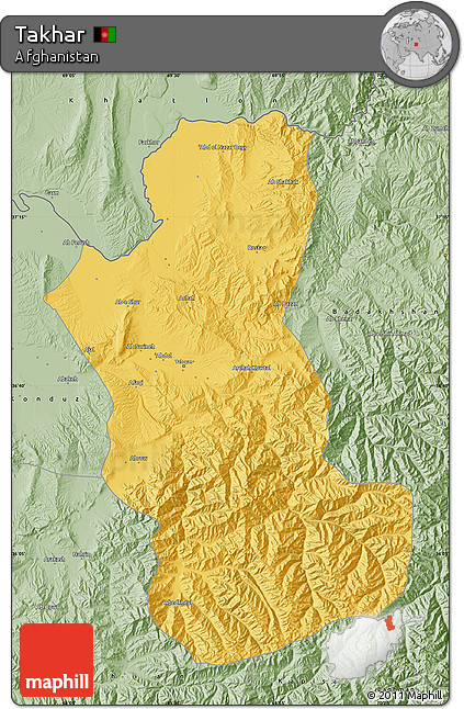 Savanna Style Map of Takhar